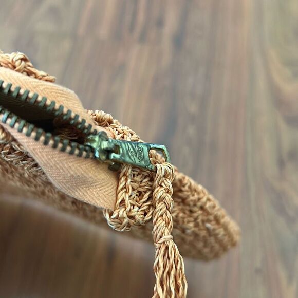 Gimbels department store vintage orange  crochet clutch - Picture 4 of 5